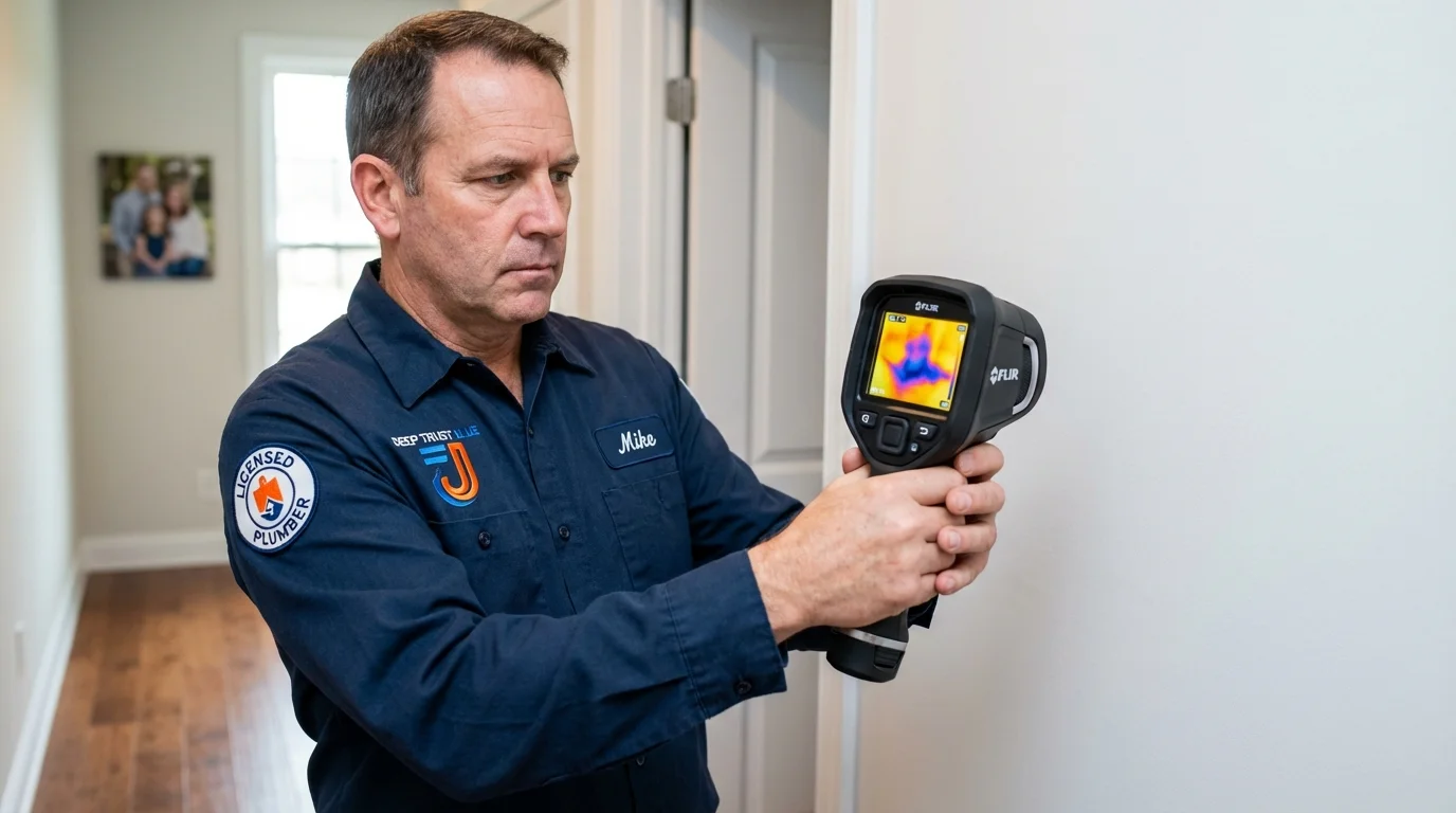 Thermal imaging leak detection by Johns Plumbing LLC in Angola